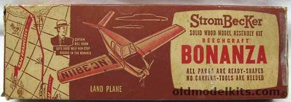 Strombecker Beechcraft Bonanza V35 - Solid Wood Model Aircraft Kit, C-41 plastic model kit